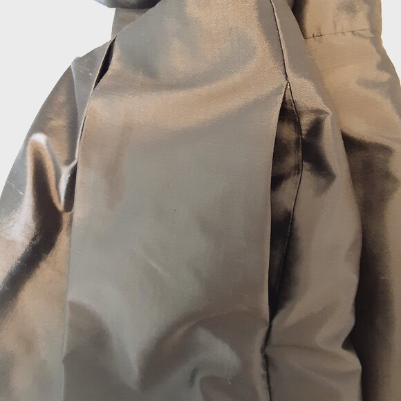 Jenny Yoo Gorgeous Silver / Grey 100% Silk Fit and Flare Dress - Picture 12 of 16